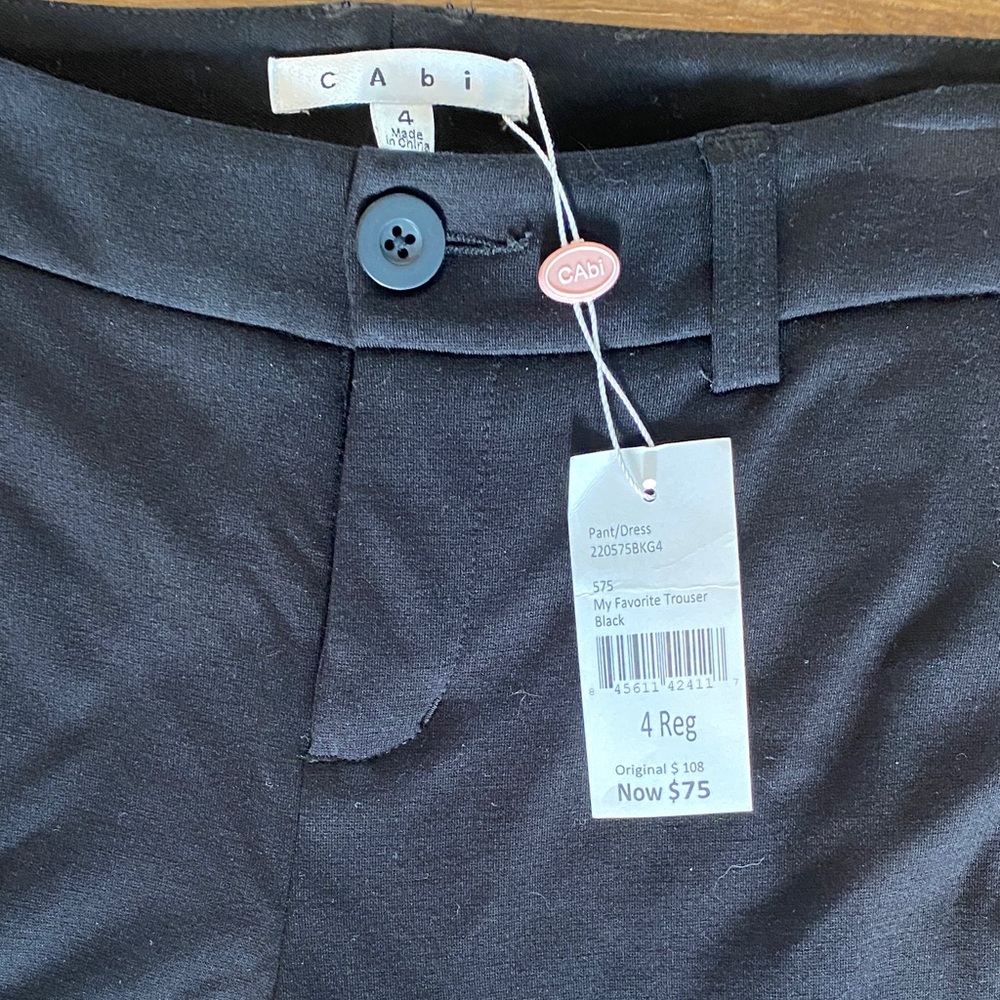 CAbi Black Flare Women's Dress Pants New With Tag - Picture 2 of 5